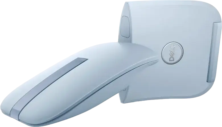 Dell MS700 Bluetooth Travel Mouse, Misty Blue, Multi-Device Connectivity, 4-Level Adjustable DPI up to 4000, Rotatable Design, Lightweight 56.9g