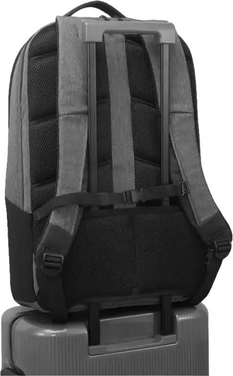 Рюкзак для ноутбука Lenovo Business Casual 17 дюймов 4X40X54260, водостойкий полиэстер, объем 24 л, цвет антрацит, ремень для чемодана, мягкие ручки