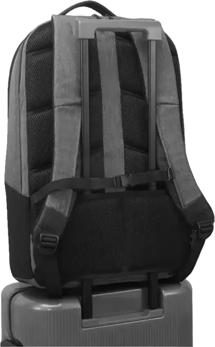 Рюкзак для ноутбука Lenovo Business Casual 17 дюймов 4X40X54260, водостойкий полиэстер, объем 24 л, цвет антрацит, ремень для чемодана, мягкие ручки