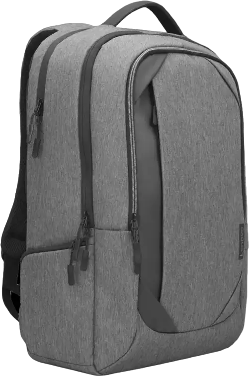 Рюкзак для ноутбука Lenovo Business Casual 17 дюймов 4X40X54260, водостойкий полиэстер, объем 24 л, цвет антрацит, ремень для чемодана, мягкие ручки