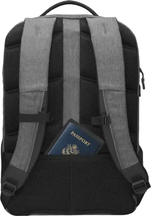 Рюкзак для ноутбука Lenovo Business Casual 17 дюймов 4X40X54260, водостойкий полиэстер, объем 24 л, цвет антрацит, ремень для чемодана, мягкие ручки