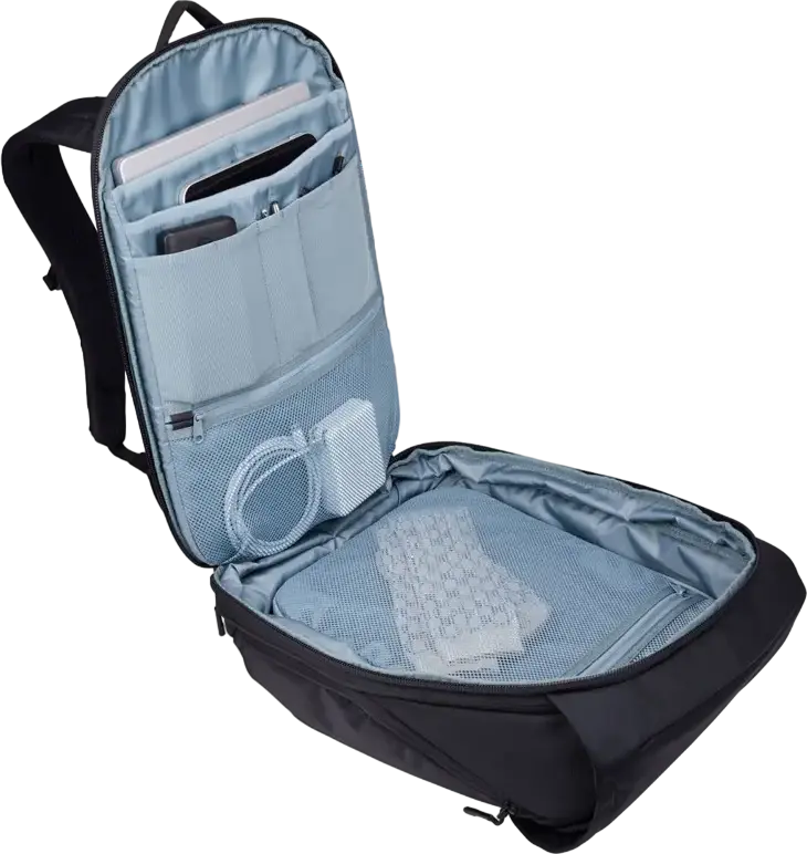 Thule Subterra 2 Laptop and Travel Backpack, 26L Expandable to 32L, Fits up to 16" Laptop & 10.9" Tablet, Removable Packing Cube, Black Nylon