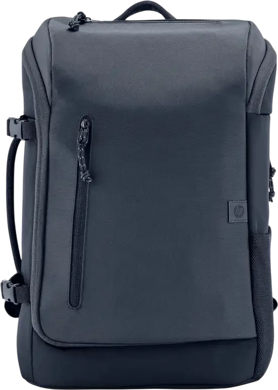 Rucsac Laptop HP Travel 25 6B8U4AA, Extensibil de la 25L la 30L, pentru Laptopuri de 15.6 inch, Material Plastic Reciclat, Rezistent la Apă, Iron Grey