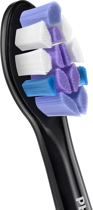 Philips Sonicare HX6052/88 Replacement Brush Heads, 2 Pack, Extra-Soft Bristles for Sensitive Teeth and Gums, Bio-based Plastic, Black