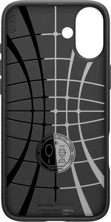 Husa Spigen Liquid Air pentru iPhone 16 Plus, Protectie din TPU Flexibil cu Textura Geometrica Antiderapanta si Margini Ridicate pentru Ecran si Camera