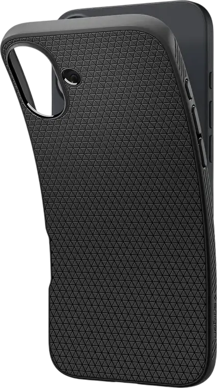 Husa Spigen Liquid Air pentru iPhone 16 Plus, Protectie din TPU Flexibil cu Textura Geometrica Antiderapanta si Margini Ridicate pentru Ecran si Camera