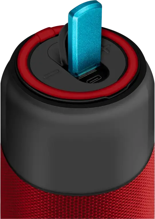 SVEN PS-130 Portable Bluetooth Speaker, 10W RMS, TWS Support, RGB Dynamic Backlight, USB Type-C Charging, Li-Ion Battery up to 24h Playtime, Red