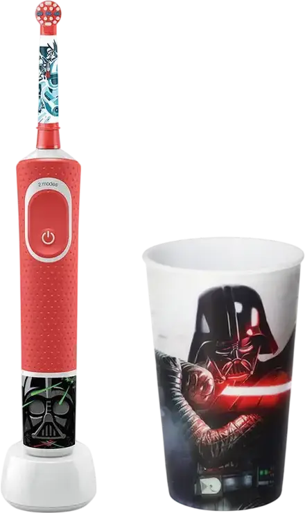 Periuță de dinți electrică Braun Kids D100 StarWars, Roșu