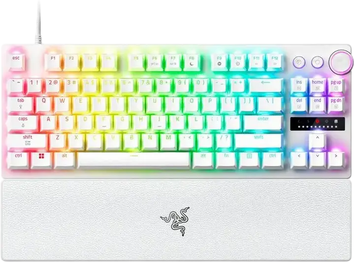 Tastatură Razer Huntsman V3 Pro TKL 8KHz, Cu fir, Alb