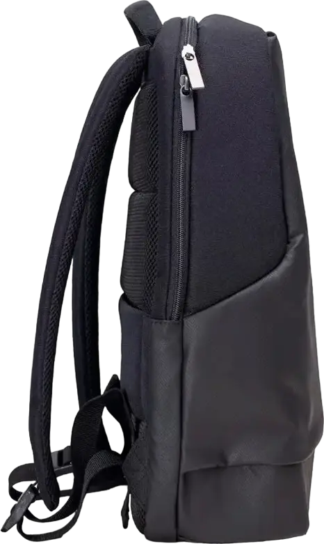 NINETYGO City Commuter Laptop Backpack, 20L Water Resistant Nylon Polyester Bag for 13 inch Laptop, Tablet and Phone, Unisex Adult Black