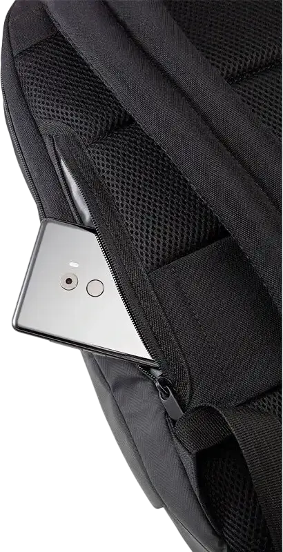 NINETYGO City Commuter Laptop Backpack, 20L Water Resistant Nylon Polyester Bag for 13 inch Laptop, Tablet and Phone, Unisex Adult Black