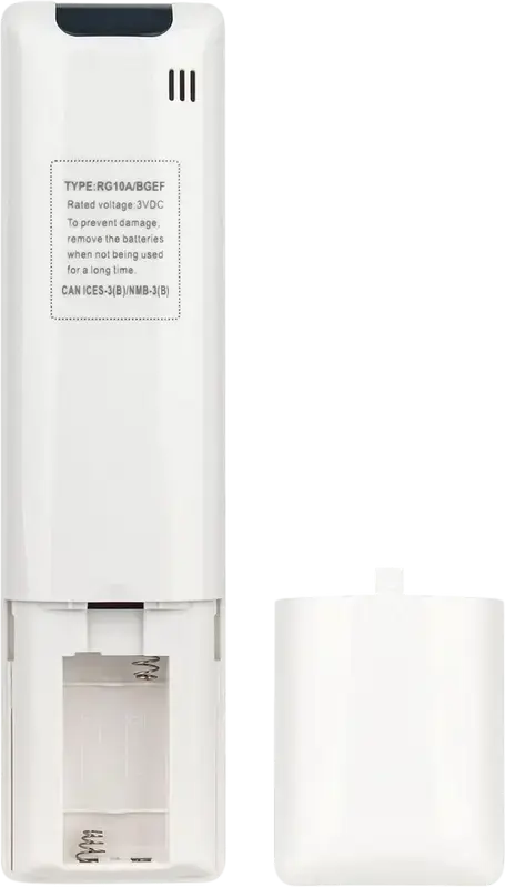 Midea RG10A BGEF Air Conditioner Remote Control, Color: White, LCD Display, Auto/Cool/Dry/Heat/Fan Modes, Timer, ECO Gear, Boost & Clean Functions