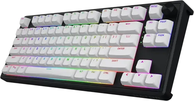 Механическая клавиатура HATOR Skyfall 80 MAG ULTRA 8K TKL проводная, магнитные линейные переключатели Aurum Ice, Rapid Trigger 0.01 мм, опрос 8000 Гц, PBT OMA, RGB