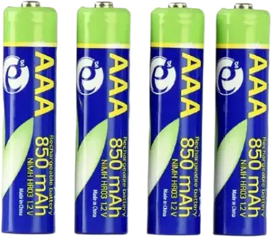 Energenie EG-BA-AAA8R4-01 Rechargeable AAA Ni-MH Batteries, 850 mAh, 1.2V, Ready-to-Use, 500+ Cycles, Lead and Cadmium Free, 4 Pack