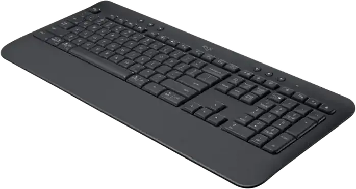 Logitech Signature K650 Wireless Full-Size Membrane Keyboard, Bluetooth & Logi Bolt USB, Integrated Palm Rest, Spill-Resistant, Graphite, Windows macOS Linux