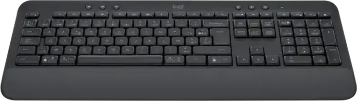 Logitech Signature K650 Wireless Full-Size Membrane Keyboard, Bluetooth & Logi Bolt USB, Integrated Palm Rest, Spill-Resistant, Graphite, Windows macOS Linux