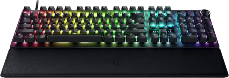 Tastatură Gaming Razer Huntsman V3 Pro cu fir, Layout Englezesc, Switchuri Mecanice Analog Optical Gen-2, Rapid Trigger, Actuare Reglabilă, RGB, Polling 8000Hz, Negru