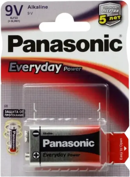 Baterie dreptunghiulară Panasonic 6LF22REE/6LR61REE, Crona, 1buc.
