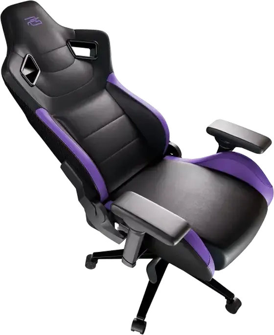 Scaun Gaming Proove Gaming Major, Negru și Purpuriu, Piele PU, Cotieră Ajustabilă 8D, Mecanism Frog, Piston Clasa 4, Cadru Aluminiu Rezistent, Suport Maxim 180 kg