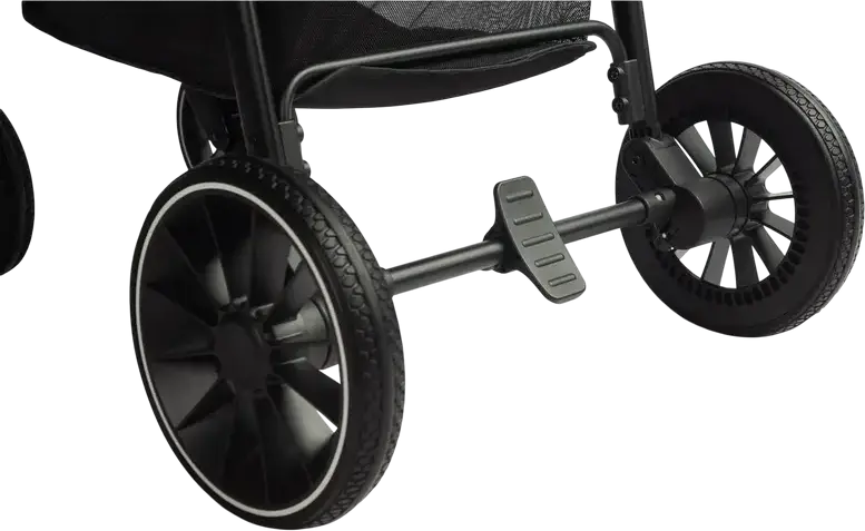 Caretero Ratio Baby Stroller Buggy, Dark Gray, Reversible Seat, 0-4 Years, Max 22kg, Adjustable Handle, EVA Foam Wheels, 5-Point Harness, with Rain Cover and Footmuff