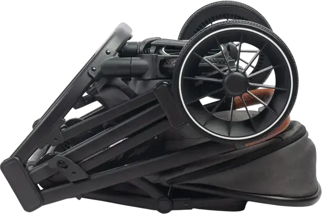 Caretero Ratio Baby Stroller Buggy, Dark Gray, Reversible Seat, 0-4 Years, Max 22kg, Adjustable Handle, EVA Foam Wheels, 5-Point Harness, with Rain Cover and Footmuff