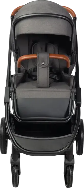 Caretero Ratio Baby Stroller Buggy, Dark Gray, Reversible Seat, 0-4 Years, Max 22kg, Adjustable Handle, EVA Foam Wheels, 5-Point Harness, with Rain Cover and Footmuff