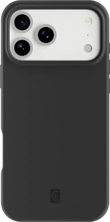 Cellularline Sensation Case for Apple iPhone 17 Pro, Soft-touch Silicone Cover with Antibacterial Technology and Microfiber Lining, Black, SENSATIONIPH17PROK