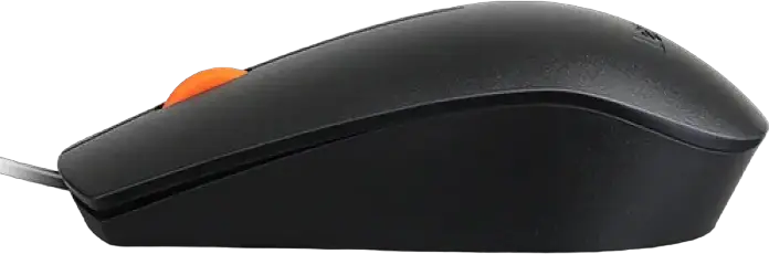 Mouse Optic cu Fir Lenovo 300 USB, Rezolutie 1000 dpi, Design Ergonomic Ambidextru Full-size, 3 Butoane cu Roteta de Defajare, Negru, GX30M39704 GX30M41577