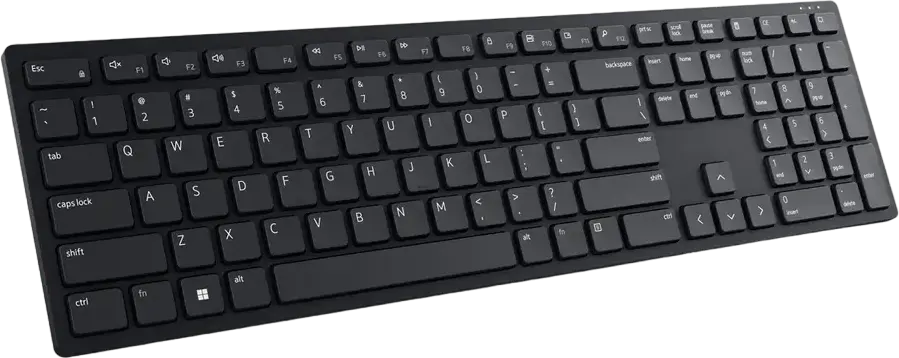Dell KB500 Pro Wireless Keyboard, 2.4 GHz USB Connection, Full-size Membrane Switch with Numeric Keypad and Multimedia Keys, Black, English/Russian Layout