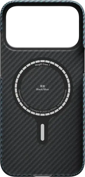 Husă Pitaka Ultra-Slim pentru Apple iPhone 17 Pro, Negru | Albastru