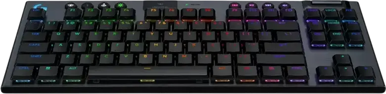Logitech G915 X Lightspeed TKL Wireless Mechanical Gaming Keyboard, GL Linear Switches, Turkish Layout, LIGHTSYNC RGB, Tri-Mode Connectivity, Low Profile, Black