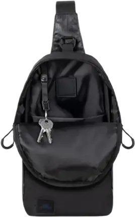 RivaCase Dijon 5312 Shoulder Bag and Waistpack for Tablets up to 10.1 inches, Polyester and Polyurethane, Black, with Phone Pocket and Side Handle