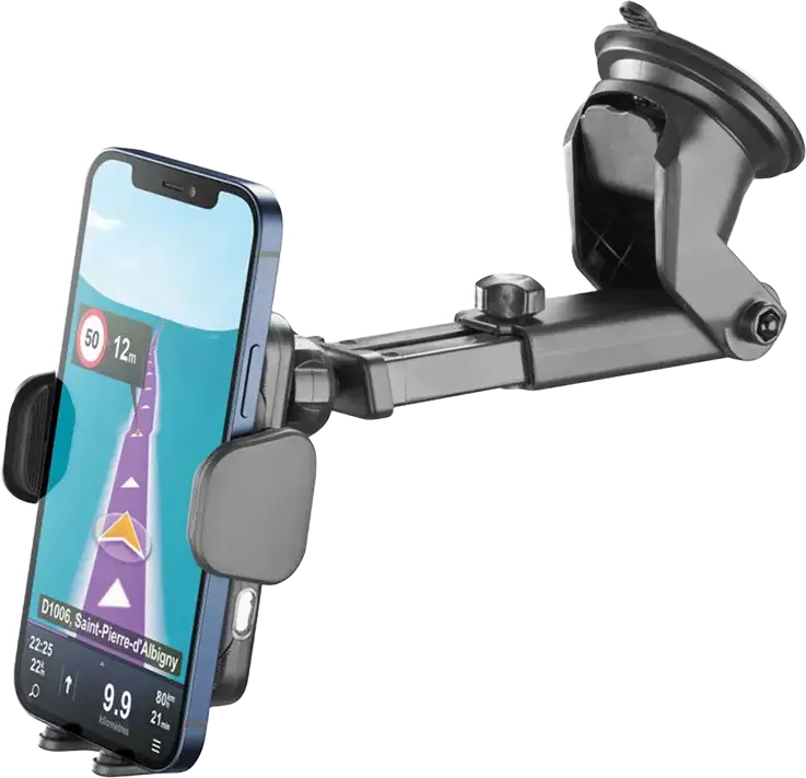Cellularline Hug Dual Pro 15W Wireless Charging Car Smartphone Holder INSTHOLDERWIR15K with Wideactive Technology, Auto-Open Sensors, Black, Windshield, Dashboard, Air Vent