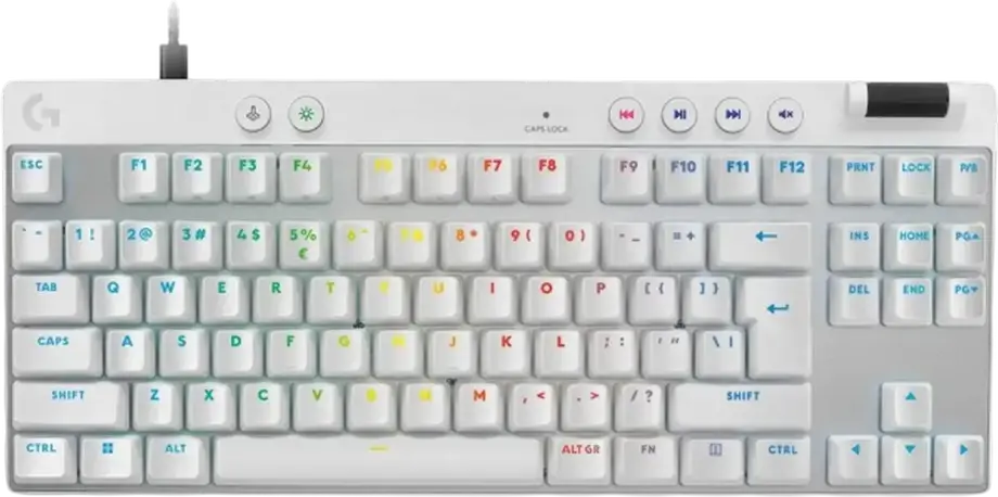 Tastatură Logitech G Pro X TKL Rapid, Cu fir, Alb