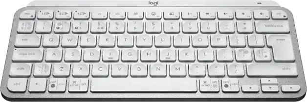 Logitech MX Keys Mini Wireless Illuminated Keyboard, Pale Gray, Bluetooth Low Energy, Multi-Device Easy-Switch, USB-C Rechargeable, Backlit, 131.95 x 295.99 x 20.97 mm