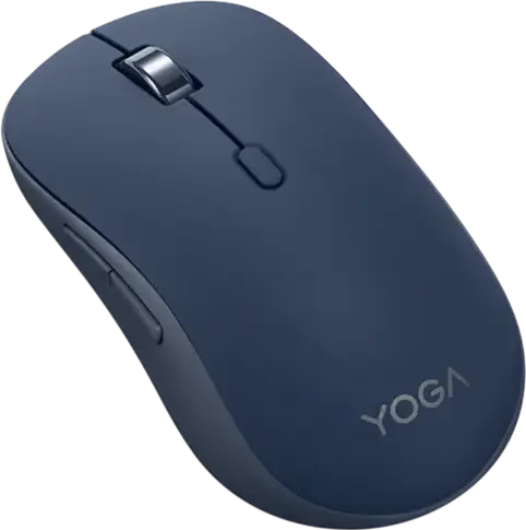 Lenovo Yoga Bluetooth Silent Mouse, Cosmic Blue, Bluetooth 5.3 Wireless, 4000 DPI IR Optic Sensor, Multi-Device Connectivity for 3 Devices, 6 Programmable Buttons, Ambidextrous Design