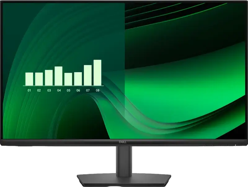 Dell E2725HM 27" FHD Monitor, IPS Panel, 1920x1080, 100Hz Refresh Rate, 5ms Response Time, HDMI, DisplayPort, VGA, VESA Mount, Anti-glare, Black