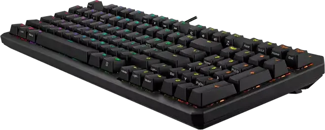 Tastatură Mecanică ASUS TUF Gaming K3 Gen II RGB, USB, Switch-uri Optico-Mecanice, Layout Compact 96%, Rezistență IP57 la Apă și Praf, AURA Sync, Negru