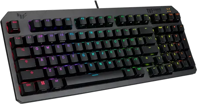 Tastatură Mecanică ASUS TUF Gaming K3 Gen II RGB, USB, Switch-uri Optico-Mecanice, Layout Compact 96%, Rezistență IP57 la Apă și Praf, AURA Sync, Negru