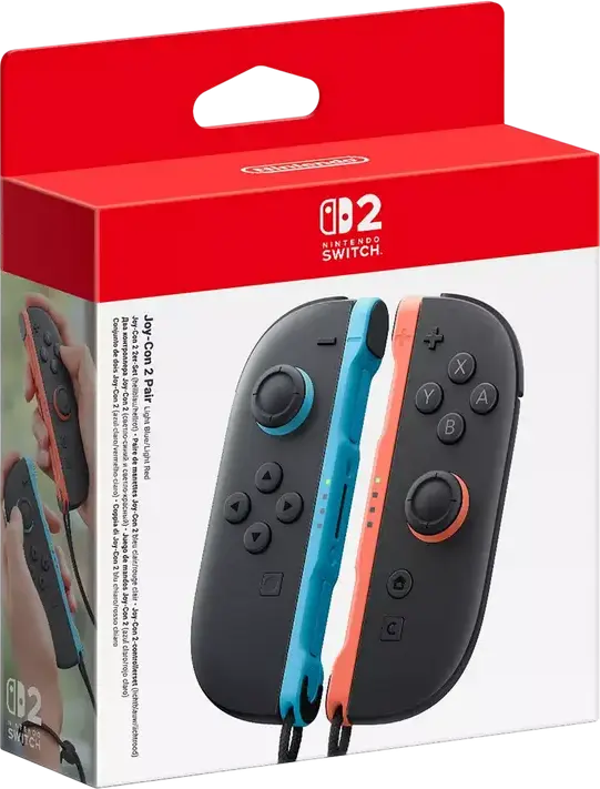 Nintendo Joy-Con 2 Wireless Controllers for Nintendo Switch 2, Magnetic Connection, HD Rumble 2, Motion Sensors, Mouse Functionality, USB Charging