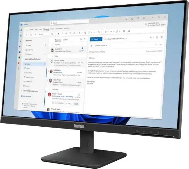 23,8" Monitor Lenovo ThinkVision S24-4e, IPS 1920x1080 FHD, Negru