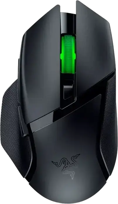 Razer Basilisk V3 X HyperSpeed Wireless Gaming Mouse, 18000 DPI Optical Sensor, Dual-mode 2.4GHz & Bluetooth, 7 Programmable Buttons, Chroma RGB, Black