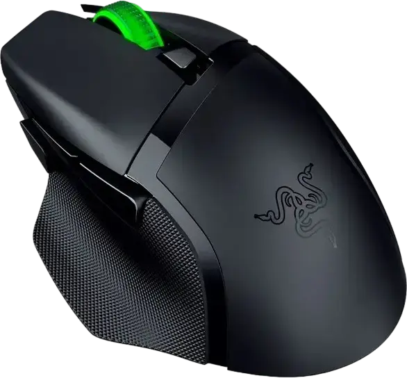 Razer Basilisk V3 X HyperSpeed Wireless Gaming Mouse, 18000 DPI Optical Sensor, Dual-mode 2.4GHz & Bluetooth, 7 Programmable Buttons, Chroma RGB, Black