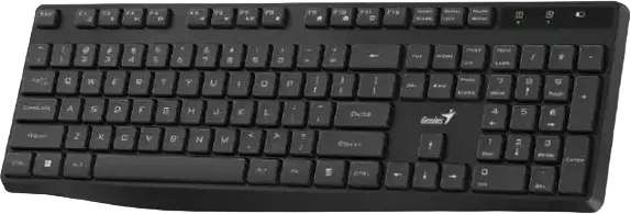 Genius KB-7200 Wireless Slim Keyboard, 2.4GHz USB Receiver, Chocolate Switch, AI Copilot Key, 11 Multimedia Keys, Silent Design, Black