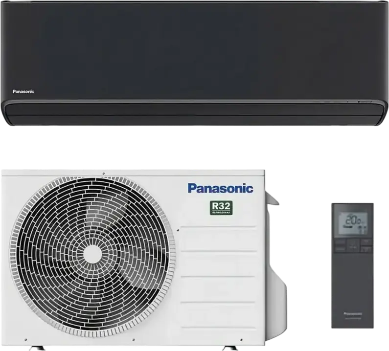 Panasonic XZ25ZKEW-H Split Air Conditioner, Inverter, 9000 BTU/h Cooling, 2.5 kW Heating, A+++ Energy Class, nanoe™ X Air Purification, Wi-Fi Comfort Cloud, Black