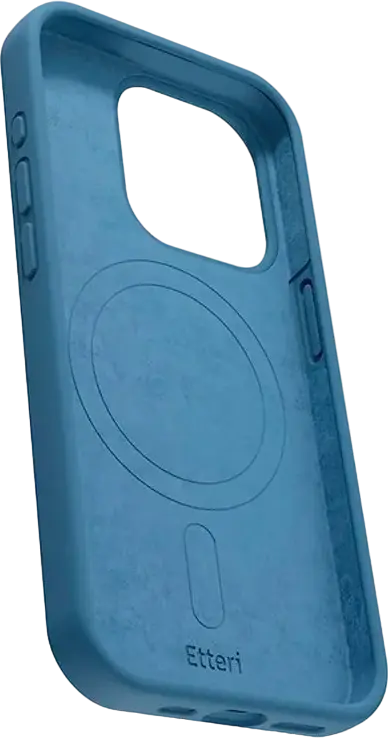 Чехол Etteri Silicone Mag для Apple iPhone 16 Pro, Темно-синий, совместимый с MagSafe, из мягкого силикона с защитой от ударов и царапин