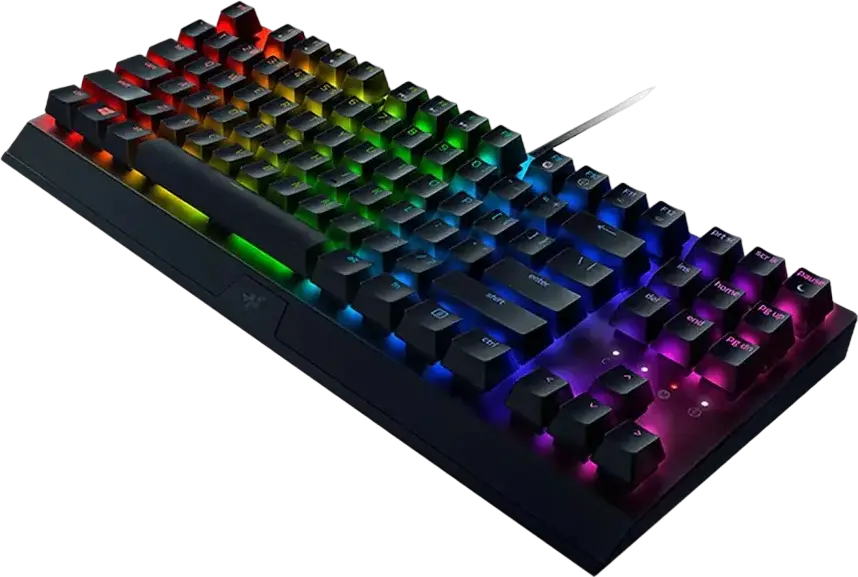 Tastatură Gaming Mecanică Razer BlackWidow V3 Tenkeyless, Switch-uri Lineare Razer Yellow, Iluminare Chroma RGB, Placă Superioară Aluminiu, Format TKL, Negru