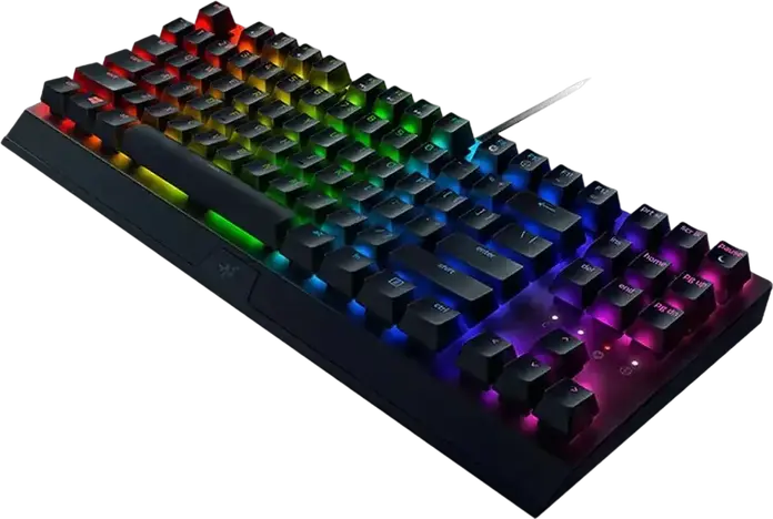 Tastatură Gaming Mecanică Razer BlackWidow V3 Tenkeyless, Switch-uri Lineare Razer Yellow, Iluminare Chroma RGB, Placă Superioară Aluminiu, Format TKL, Negru