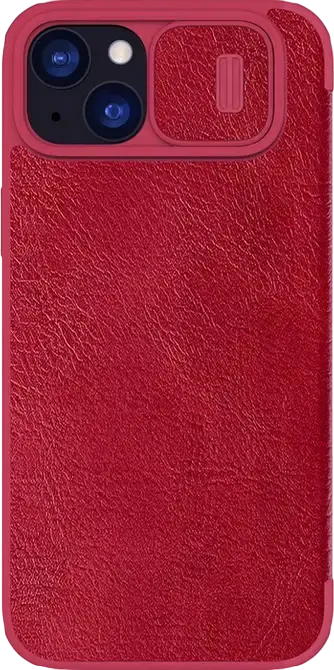Nillkin Qin Pro Leather Case for iPhone 15 Plus, Premium PU Leather & TPU Flip Cover with Slide Camera Protection and Integrated Card Slots