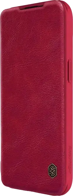 Husă tip carte Nillkin iPhone 15 Plus - Qin Pro, Roșu